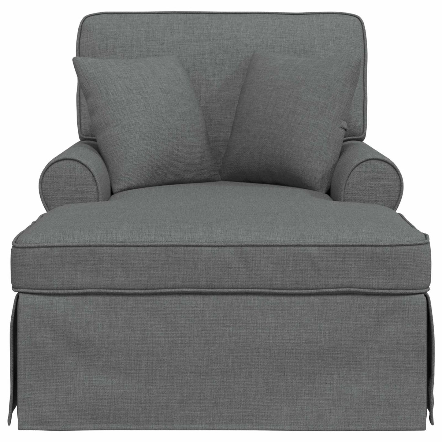 Chaise Longe con Gonna Grigio scuro 91 x 157 x 91 cm Tessuto