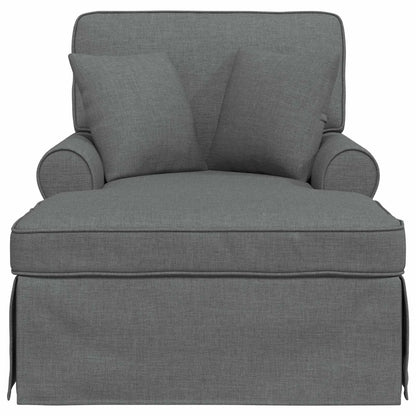 Chaise Longe con Gonna Grigio scuro 91 x 157 x 91 cm Tessuto