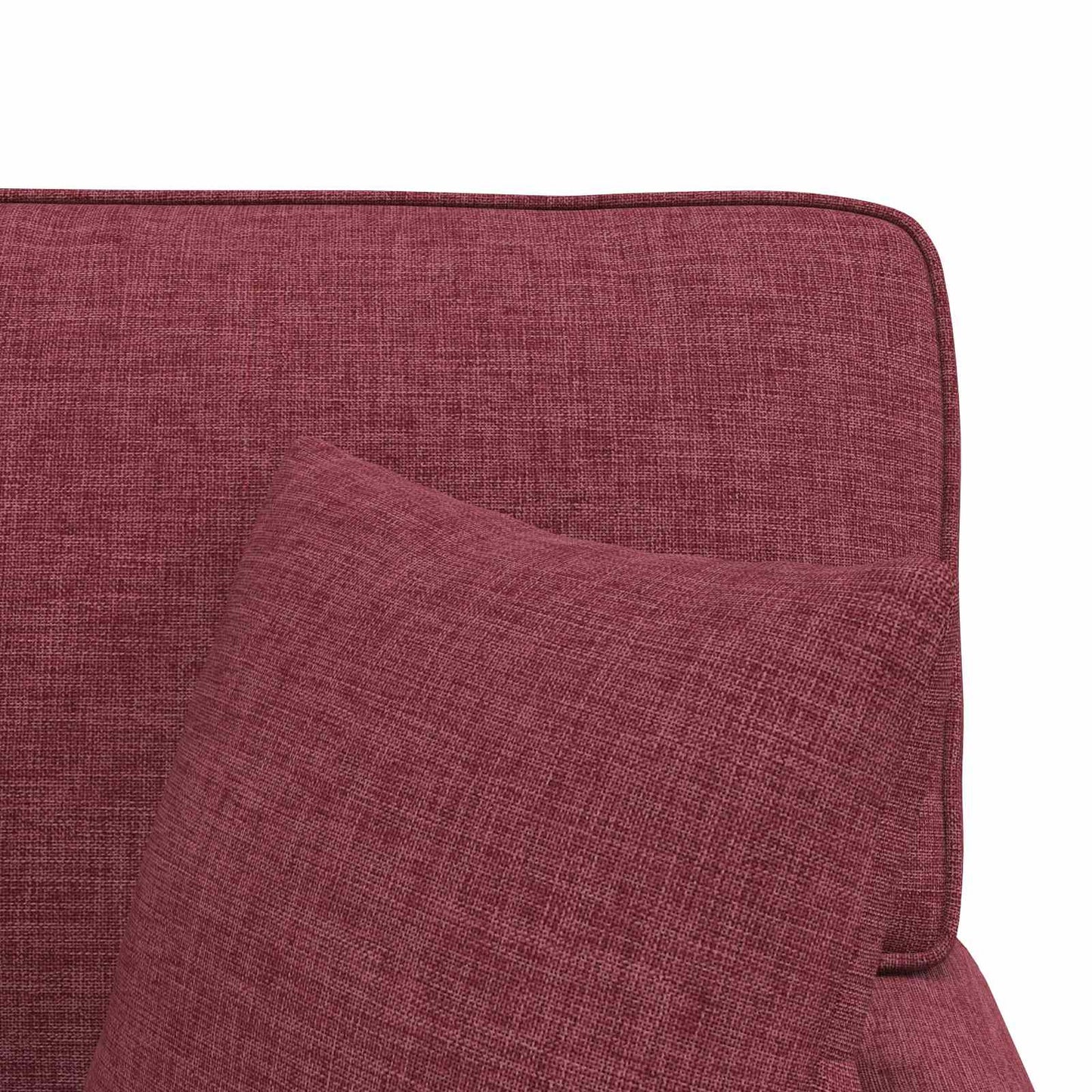 Chaise Longe con Gonna con cuscino 3 pcs Rosso Vino Tessuto