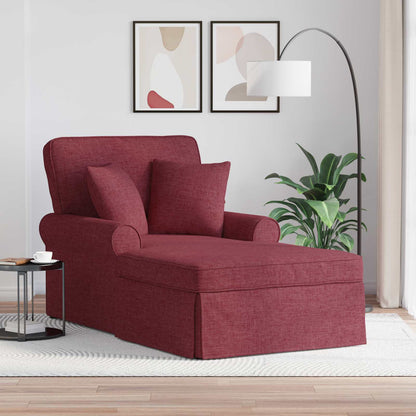 Chaise Longe con Gonna Rosso Vino 91 x 157 x 91 cm Tessuto