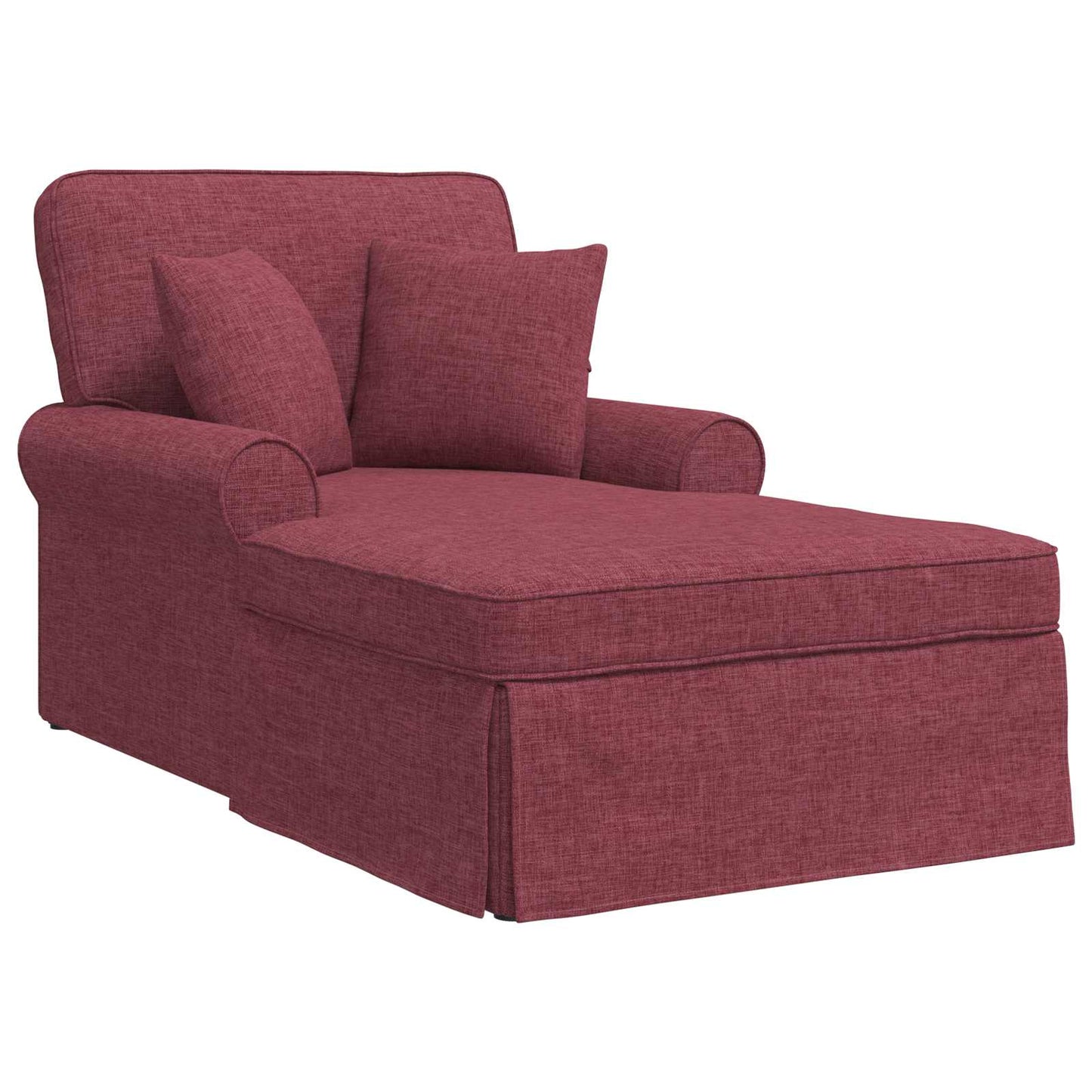 Chaise Longe con Gonna Rosso Vino 91 x 157 x 91 cm Tessuto