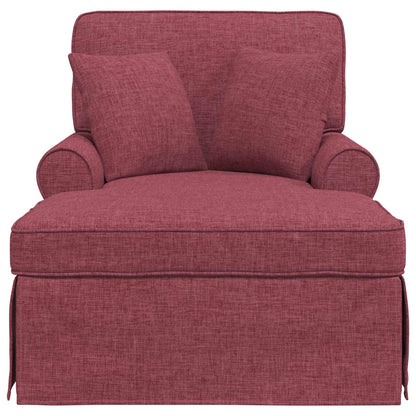 Chaise Longe con Gonna Rosso Vino 91 x 157 x 91 cm Tessuto