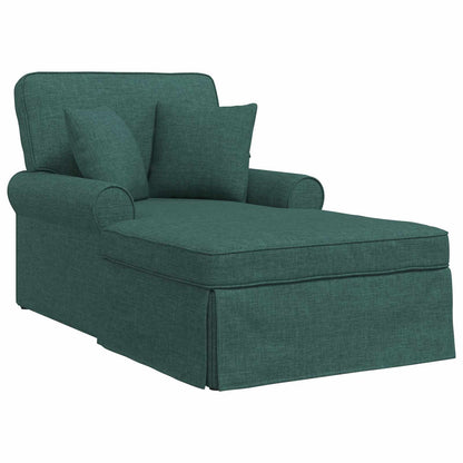 Chaise Longe con Gonna Verde Scuro 91 x 157 x 91 cm Tessuto