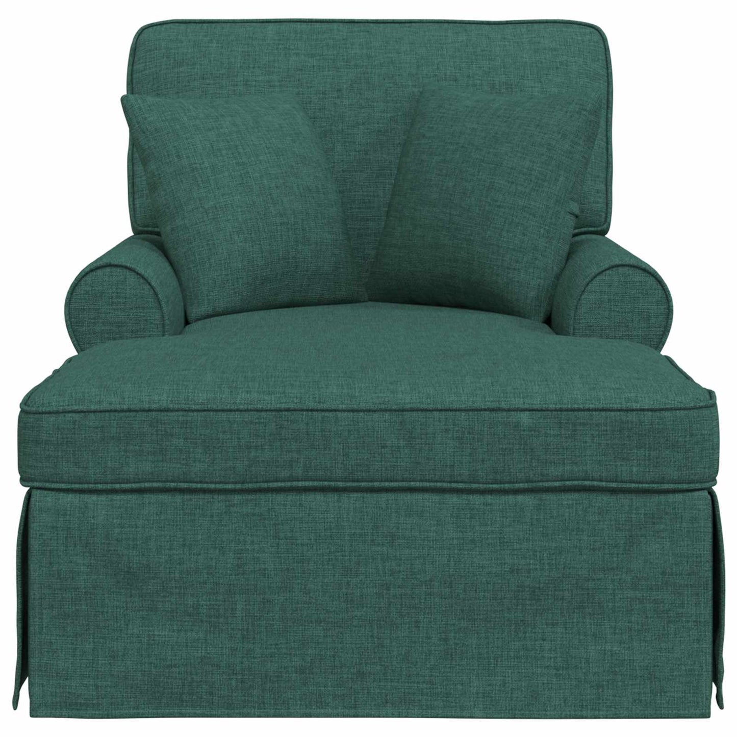 Chaise Longe con Gonna Verde Scuro 91 x 157 x 91 cm Tessuto