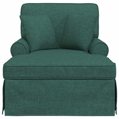 Chaise Longe con Gonna Verde Scuro 91 x 157 x 91 cm Tessuto