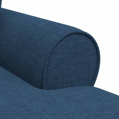 Chaise Longe con Gonna con cuscino Blu 91 x 157 x 91 cm Tessuto