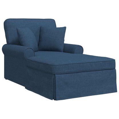 Chaise Longe con Gonna con cuscino Blu 91 x 157 x 91 cm Tessuto