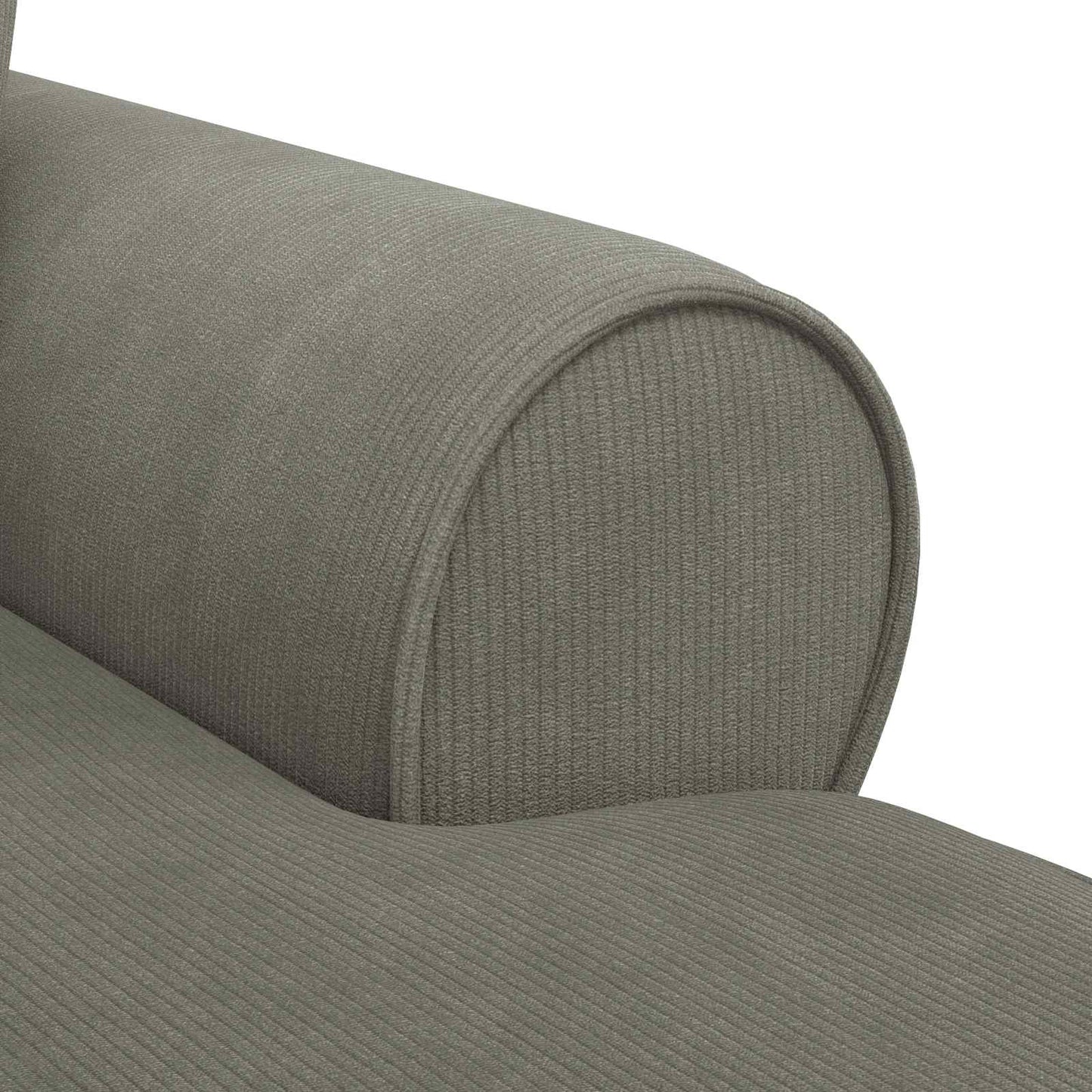 Chaise Longe con Gonna 3 pcs Grigio chiaro Tessuto in Cords