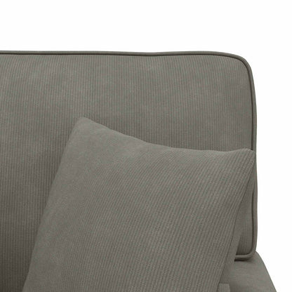 Chaise Longe con Gonna 3 pcs Grigio chiaro Tessuto in Cords