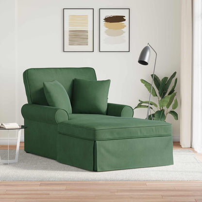 Chaise Longe con Gonna 3 pcs Verde Giungla Tessuto in Cords