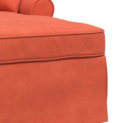 Chaise Longe con Gonna Rosso Arancio 91 x 157 x 91 cm