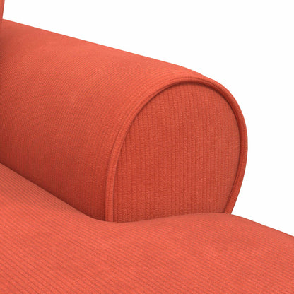 Chaise Longe con Gonna Rosso Arancio 91 x 157 x 91 cm