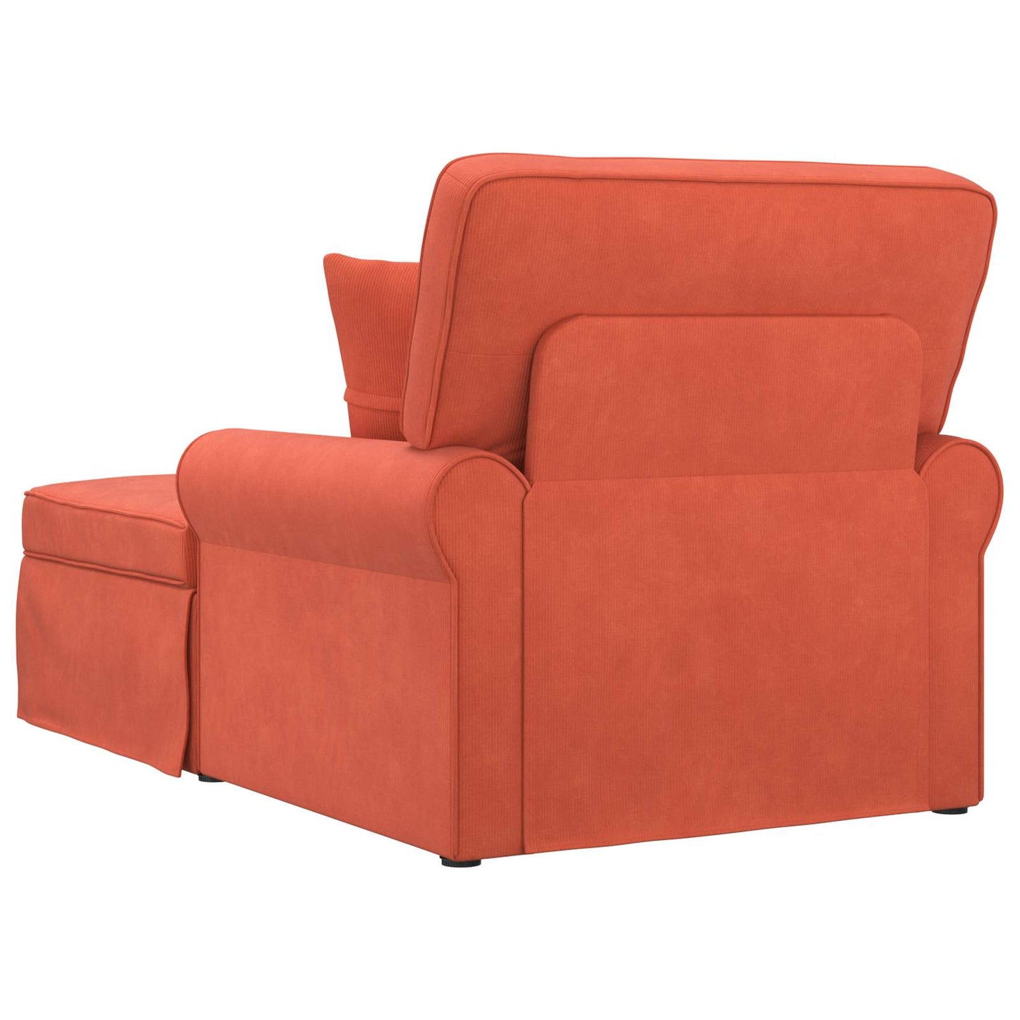 Chaise Longe con Gonna 3 pcs Rosso Arancio Tessuto in Cords