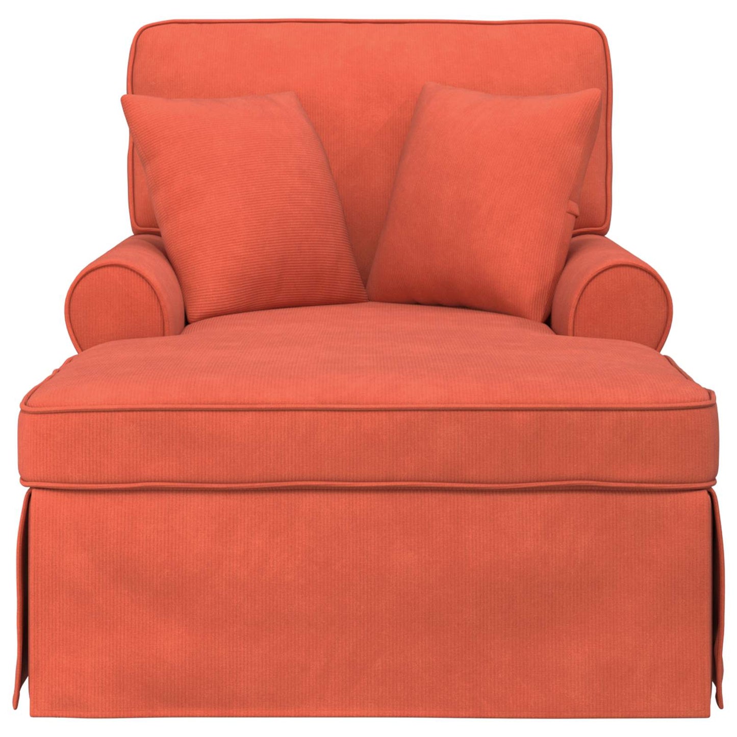 Chaise Longe con Gonna Rosso Arancio 91 x 157 x 91 cm