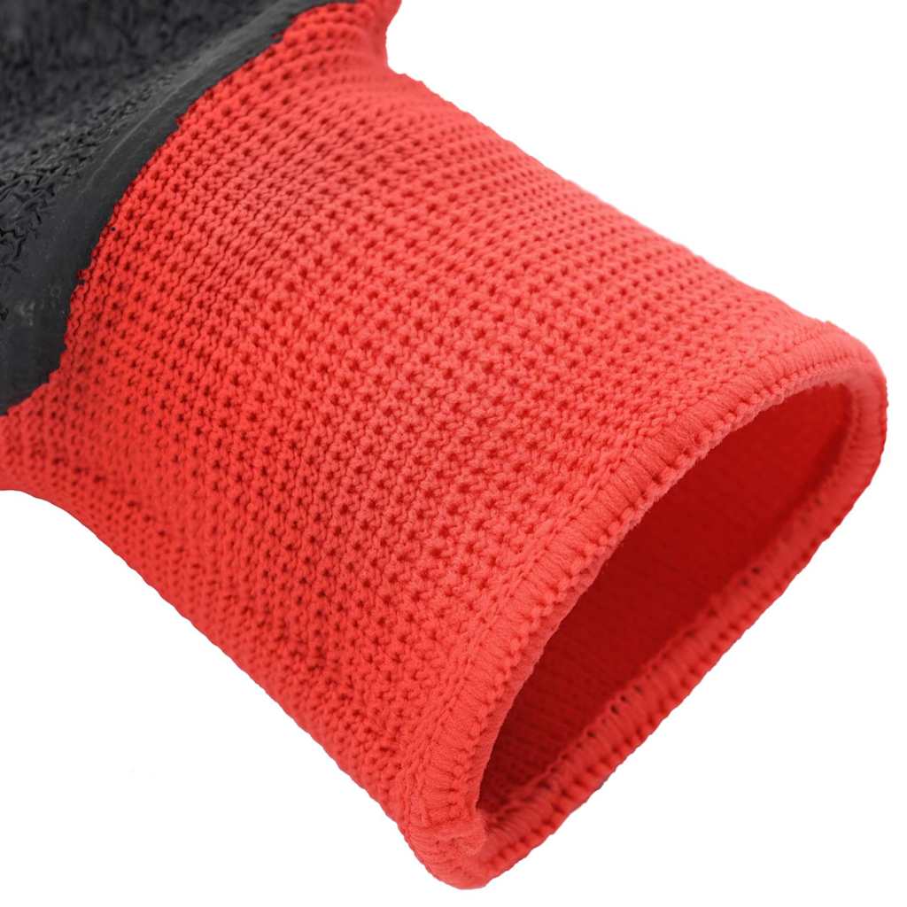 Guanti da Lavoro 12 pcs Rosso e Nero 7 / S | homemem39