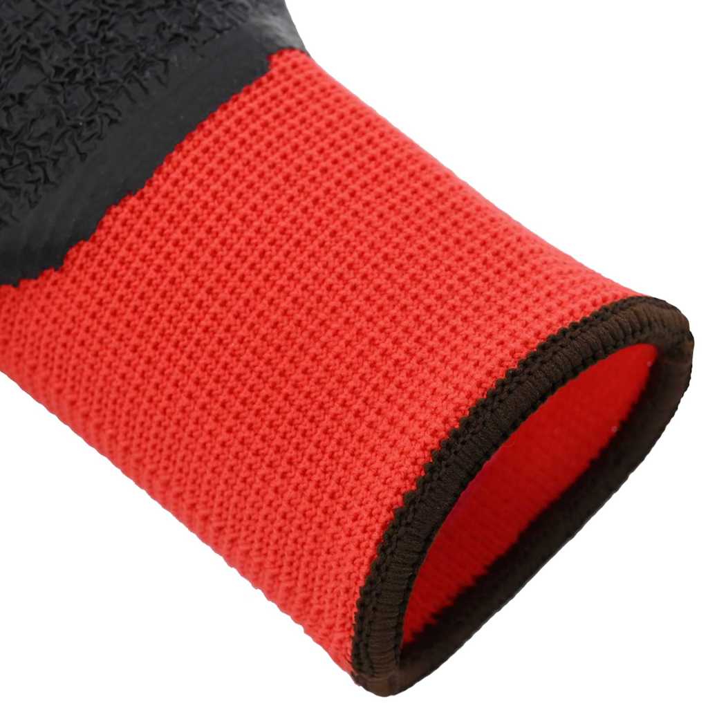 Guanti da Lavoro 24 pcs Rosso e Nero 8 / m | homemem39