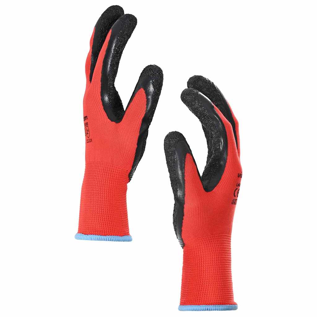 Guanti da Lavoro 12 pcs Rosso e Nero 9 / l | homemem39