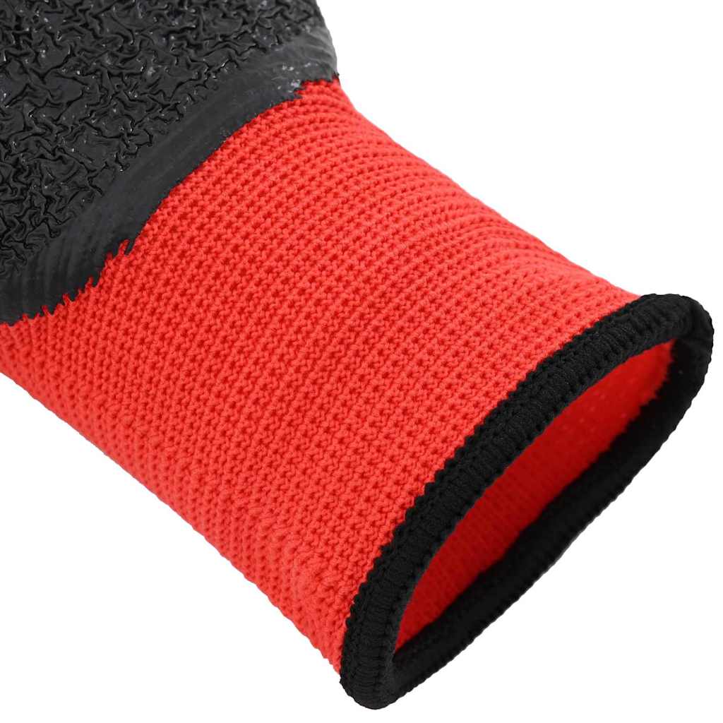 Guanti da Lavoro 24 pcs Rosso e Nero 10 / xl | homemem39