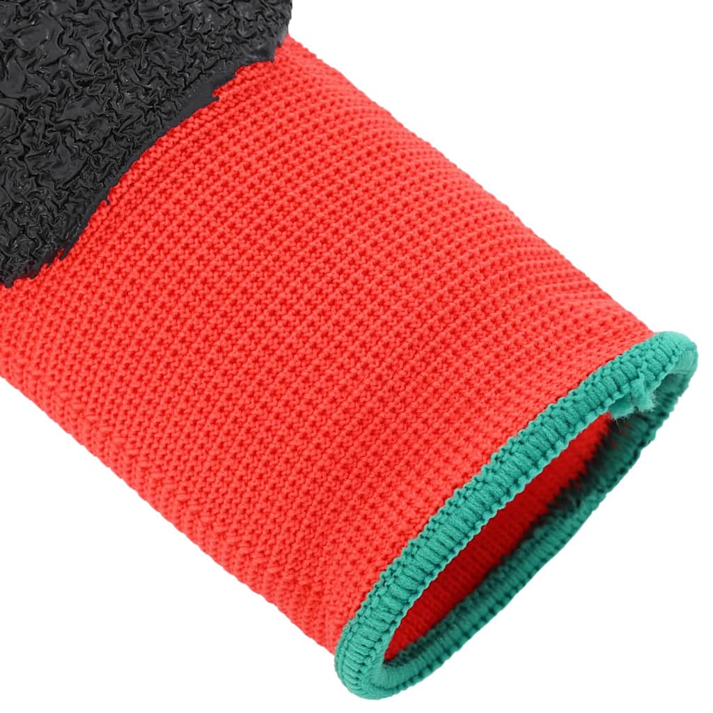 Guanti da Lavoro 12 pcs Rosso e Nero 11 / XXL | homemem39