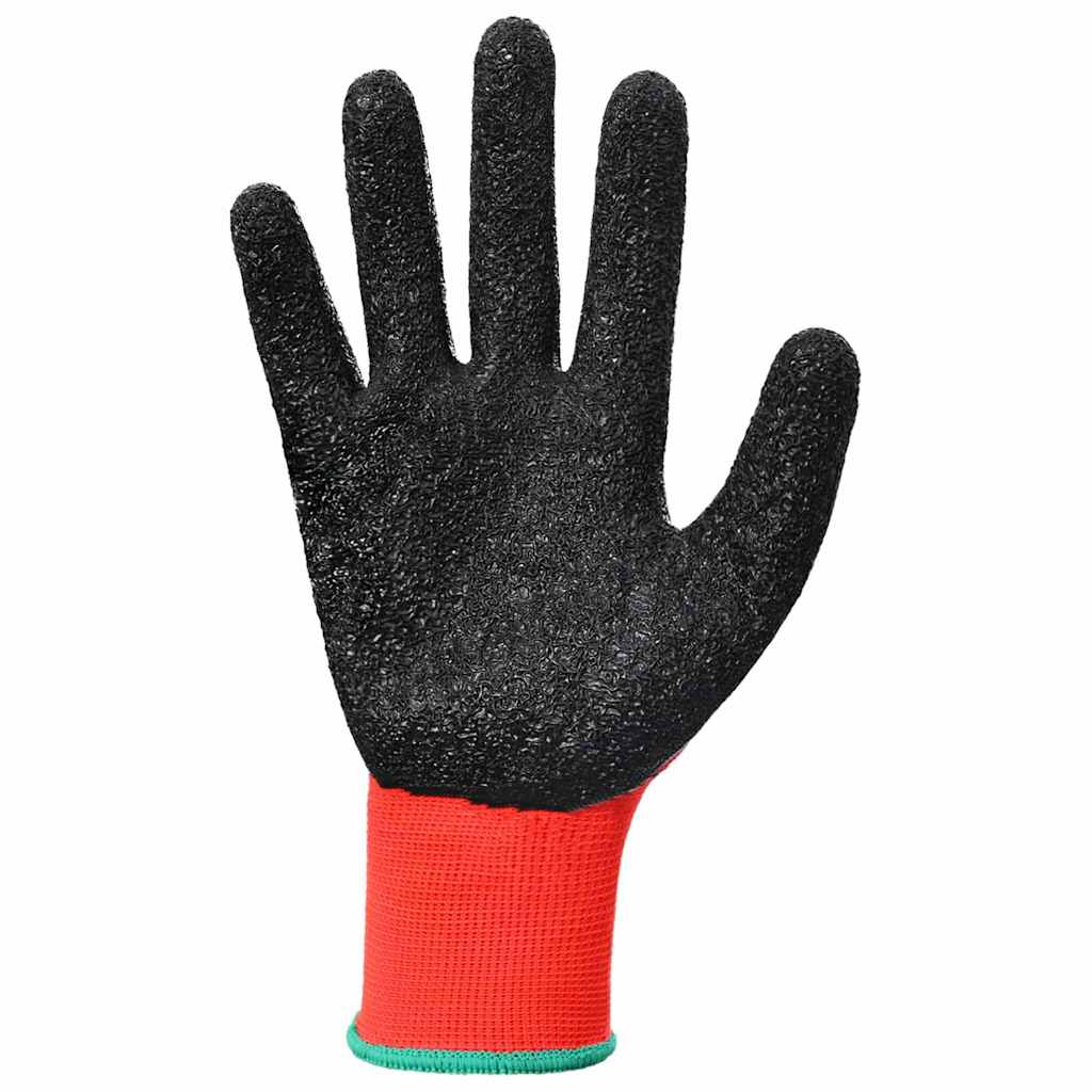 Guanti da Lavoro 24 pcs Rosso e Nero 11 / XXL | homemem39