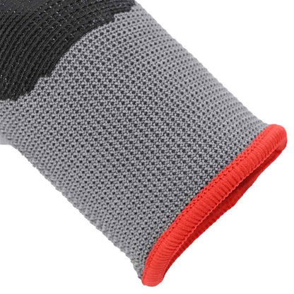 Guanti da Lavoro 24 pcs Grigio e Nero 7 / S Poliestere | homemem39