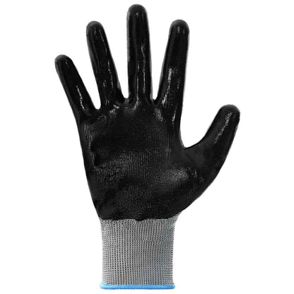Guanti da Lavoro 24 pcs Grigio e Nero 9 / l Poliestere | homemem39
