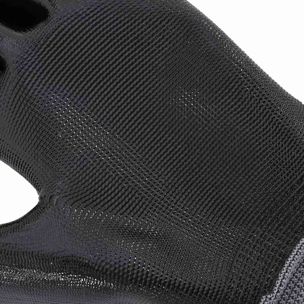 Guanti da Lavoro 12 pcs Grigio e Nero 10 / xl Poliestere | homemem39