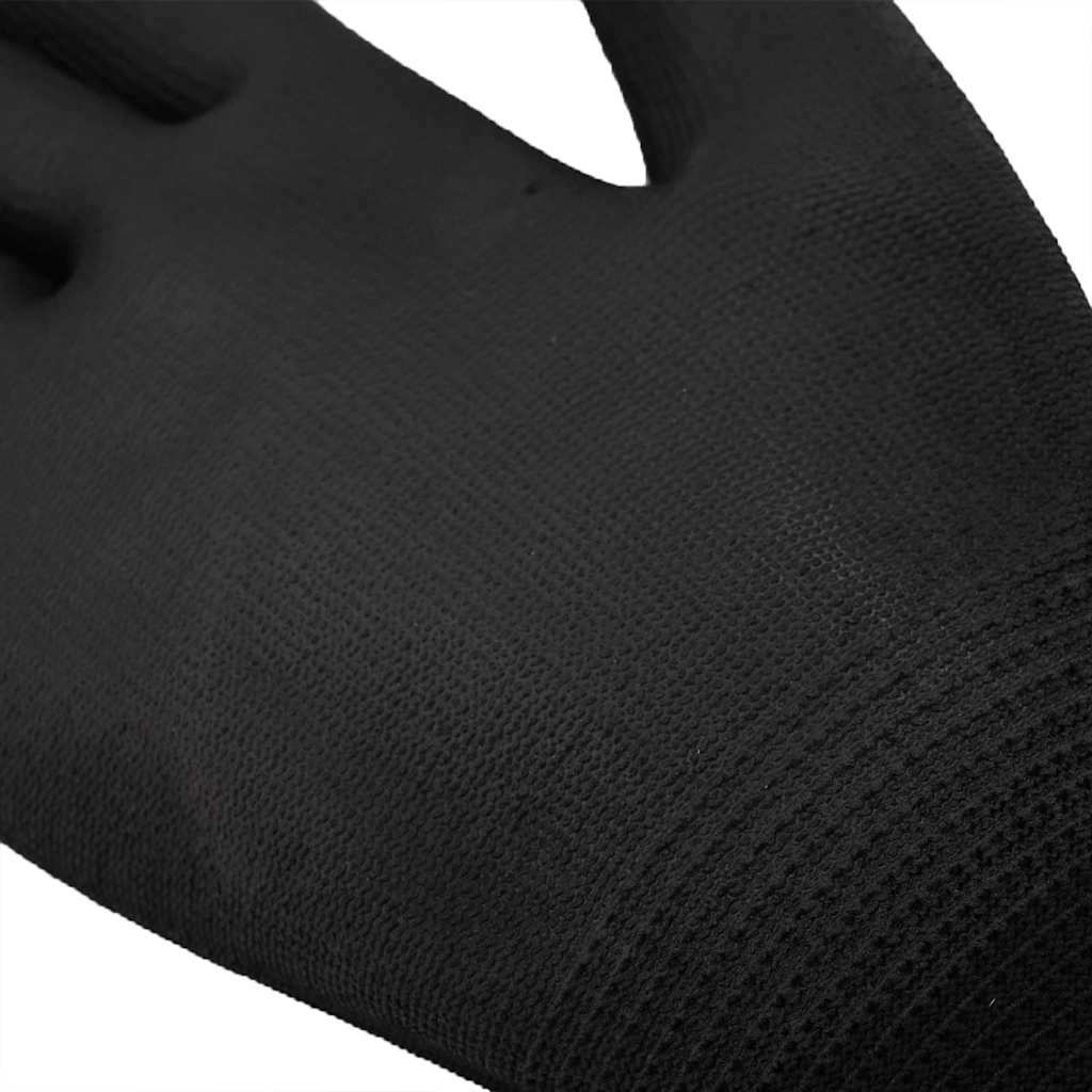 Guanti da Lavoro 12 pcs Nero 9 / l Poliestere | homemem39