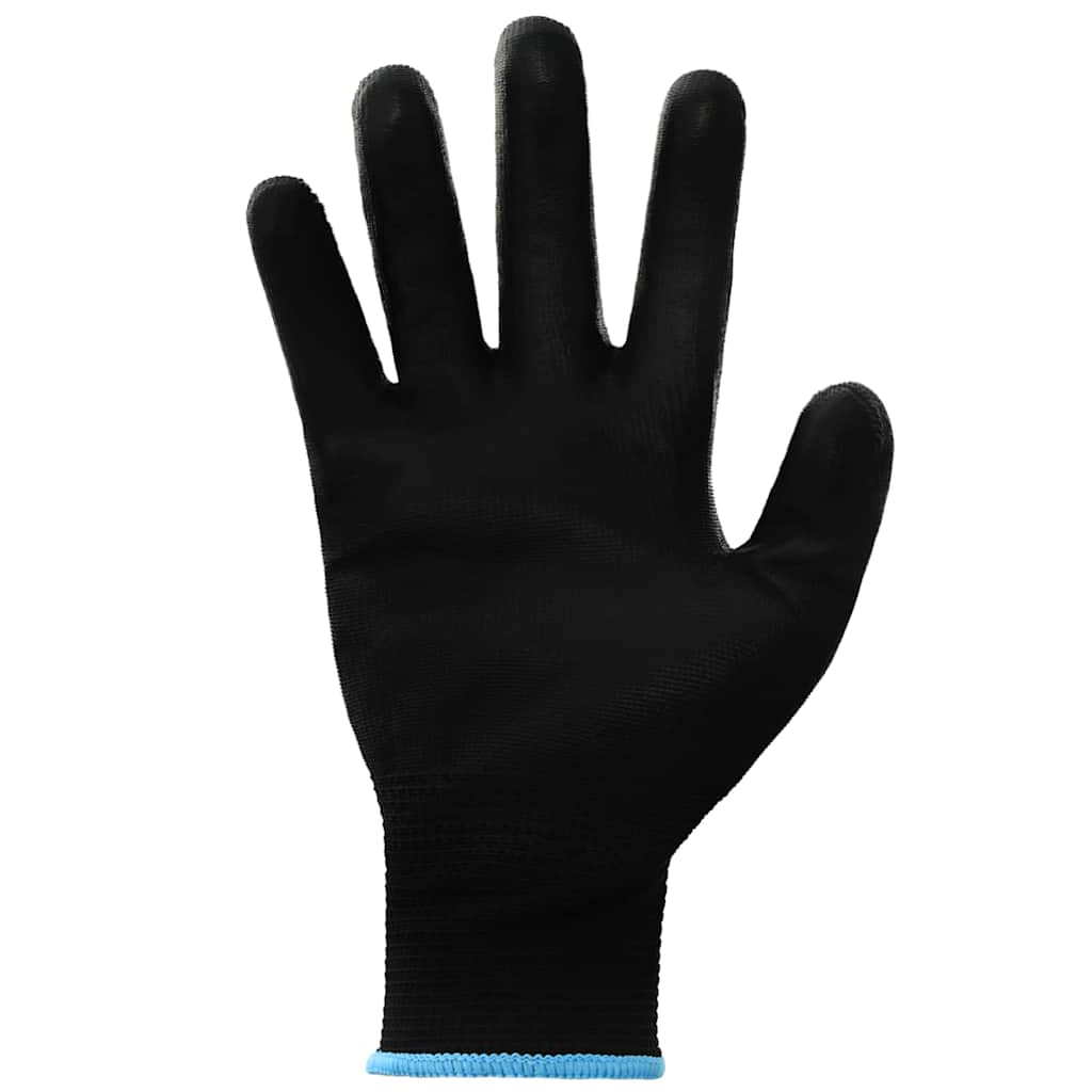 Guanti da Lavoro 12 pcs Nero 9 / l Poliestere | homemem39