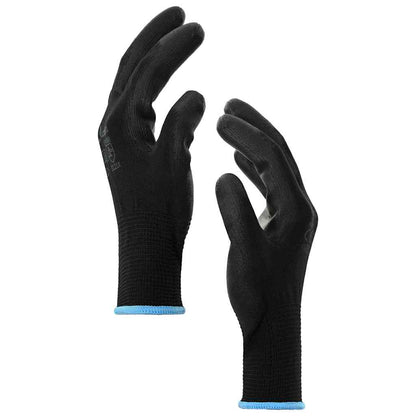 Guanti da Lavoro 12 pcs Nero 9 / l Poliestere | homemem39