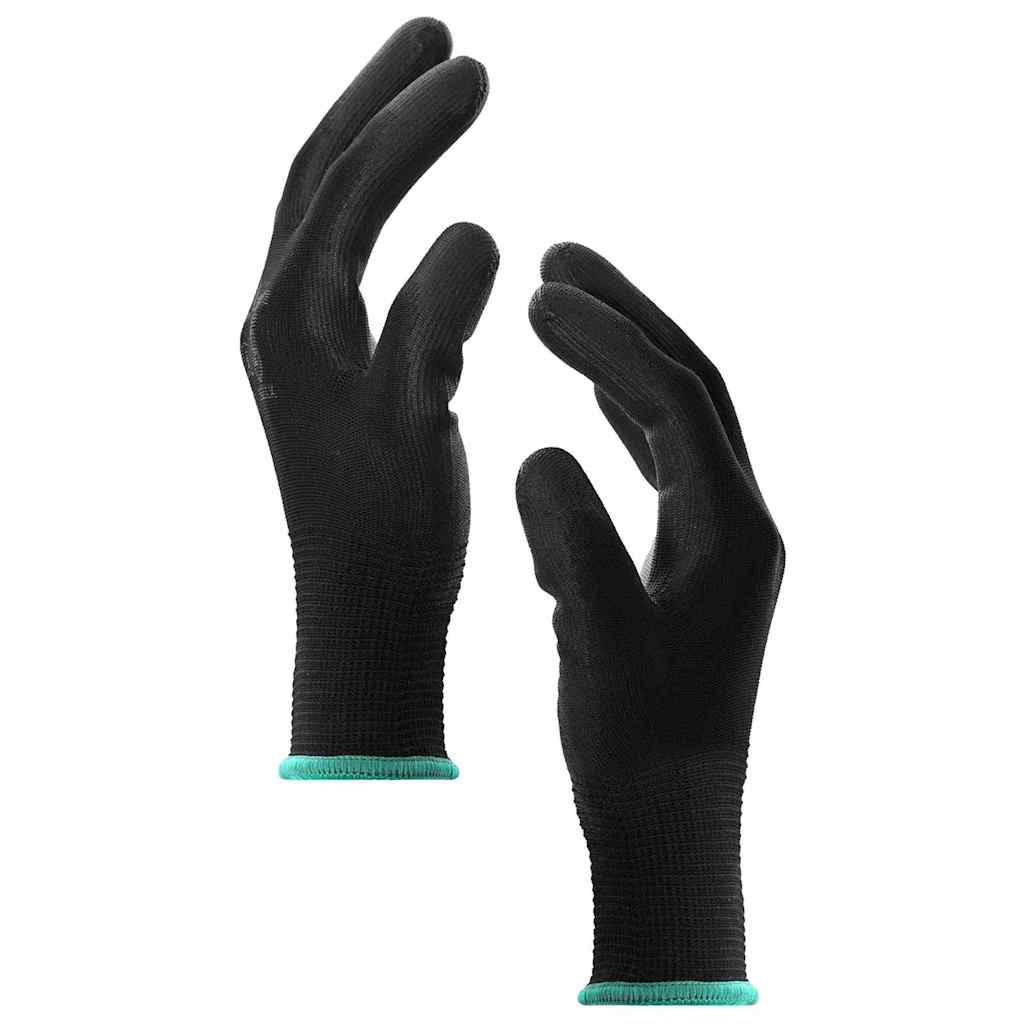 Guanti da Lavoro 12 pcs Nero 11 / XXL Poliestere | homemem39