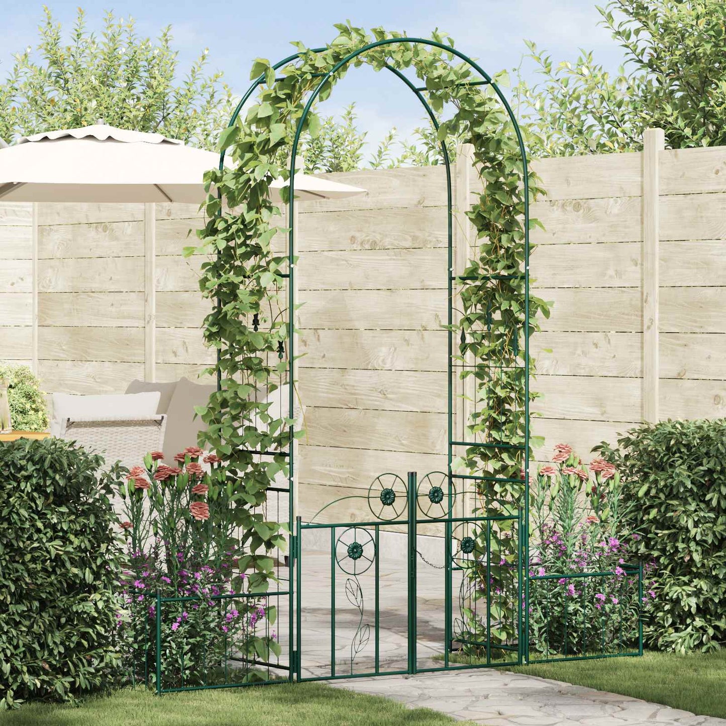 Arco da Giardino con blocco Verde 203 x 50 x 218 cm