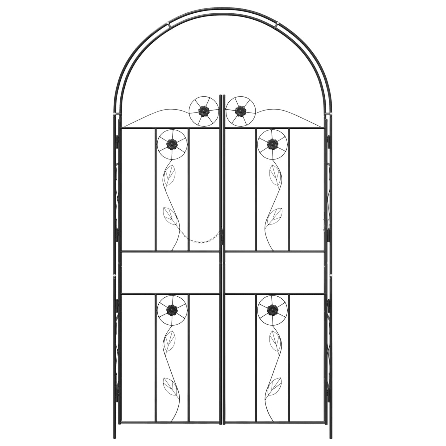 Arco da Giardino Tinta unita Nero 115 x 37 x 226 cm