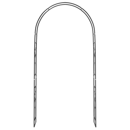 Arco da Giardino Floreale Nero 115 x 37 x 231 cm