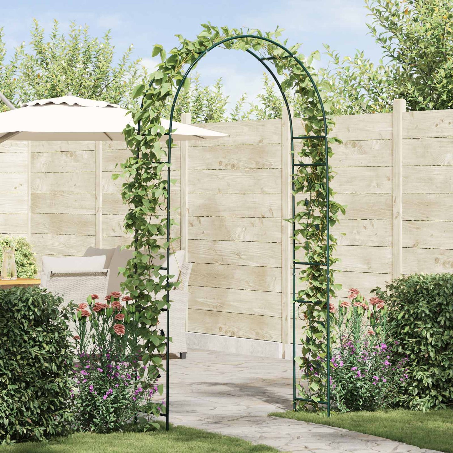 Arco da Giardino Floreale Verde 115 x 37 x 231 cm