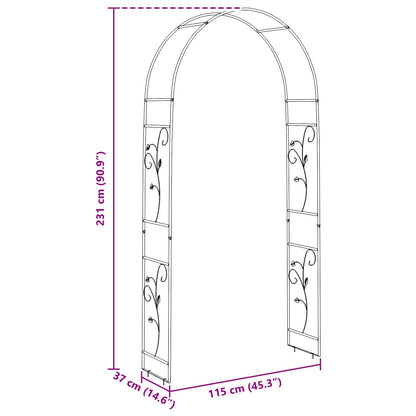 Arco da Giardino Floreale Verde 115 x 37 x 231 cm