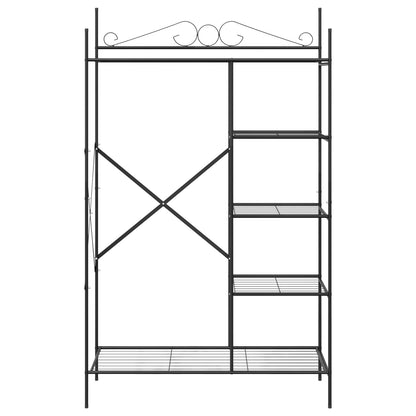 Armadio Aperto con lo scaffale Nero 104,5 x 45 x 172 cm Acciaio
