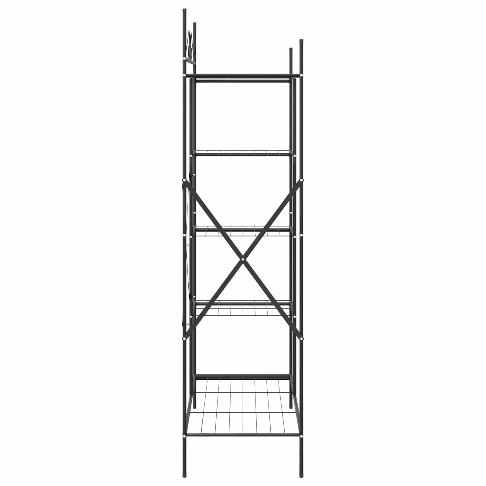 Armadio Aperto con lo scaffale Nero 104,5 x 45 x 172 cm Acciaio | homemem39