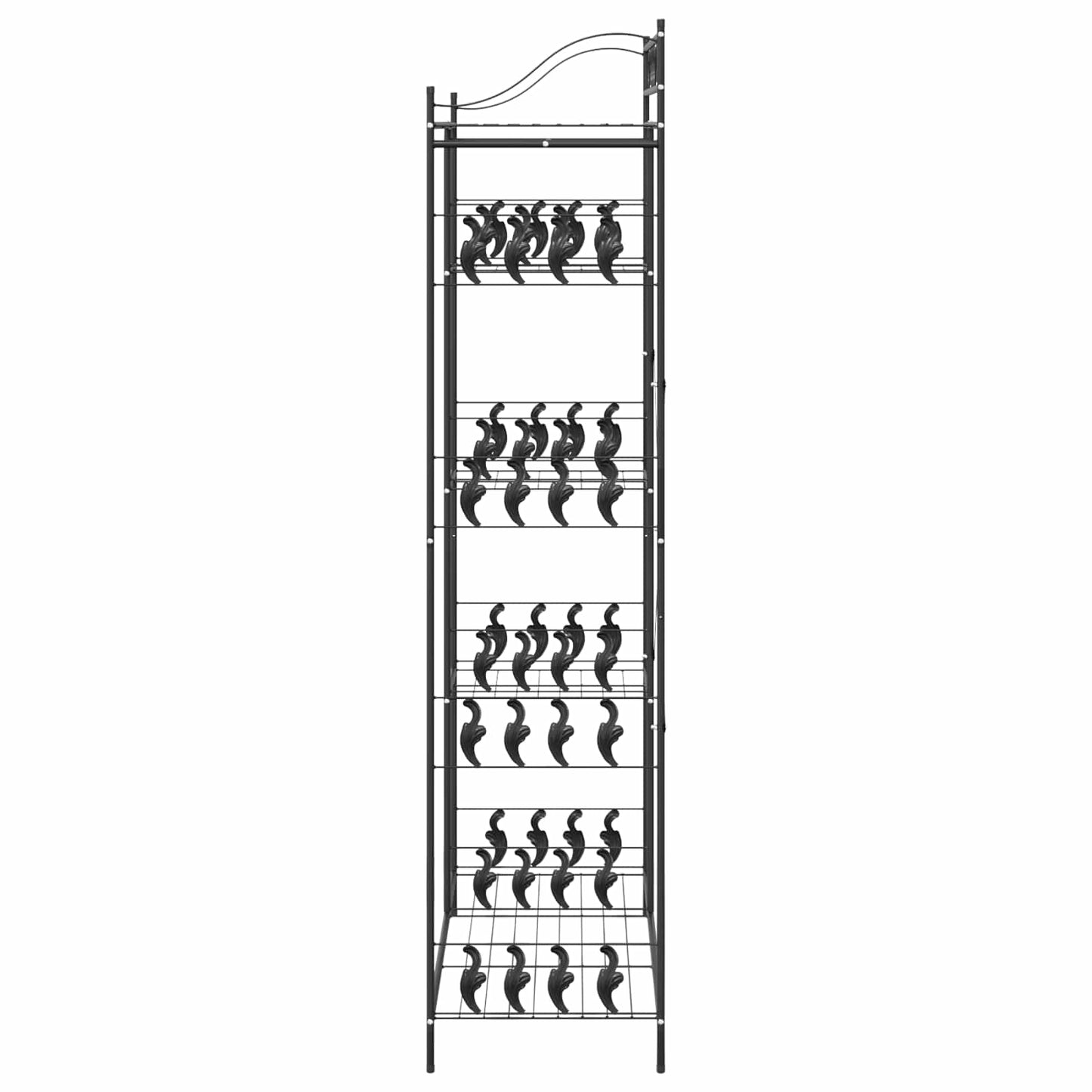 Armadio Aperto con lo scaffale Nero 101 x 43 x 188 cm Acciaio | homemem39