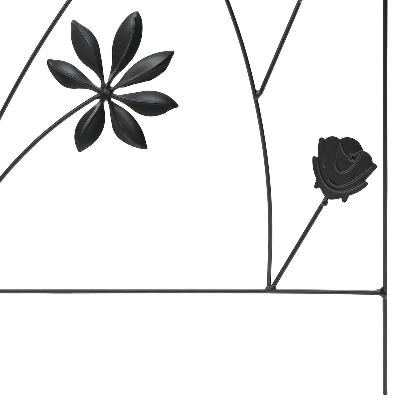 Recinzione per Giardino 3 pcs Nero 112 x 40 cm Acciaio