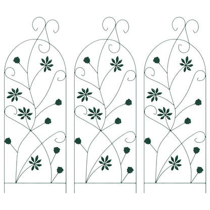 Recinzione per Giardino 3 pcs Verde 112 x 40 cm Acciaio
