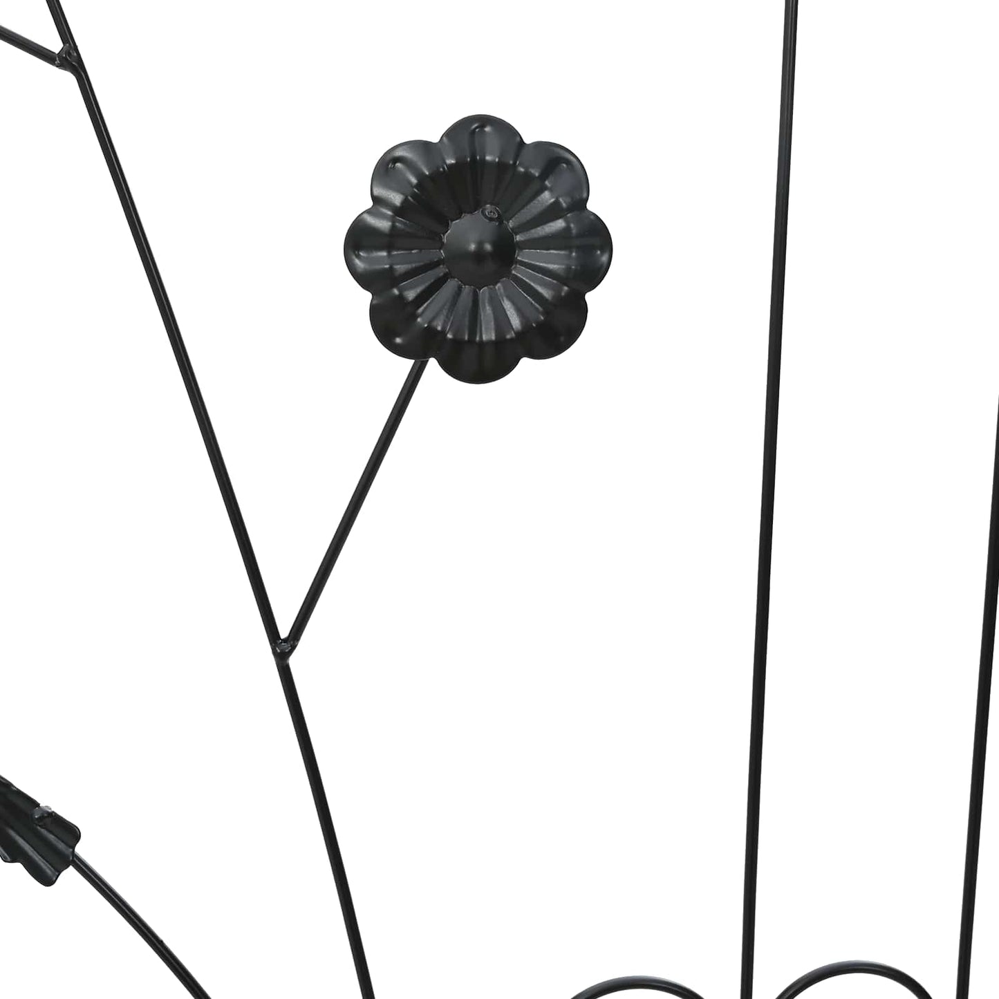 Recinzione per Giardino 3 pcs Nero 112 x 40 cm Acciaio