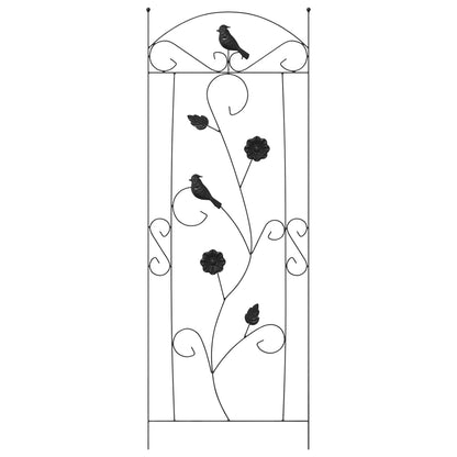 Recinzione per Giardino 3 pcs Nero 112 x 40 cm Acciaio