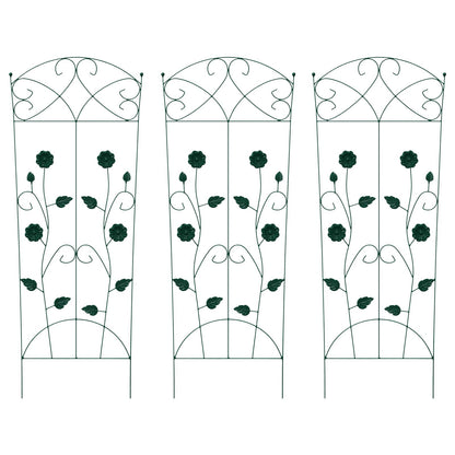 Recinzione per Giardino 3 pcs Verde 112 x 40 cm Acciaio