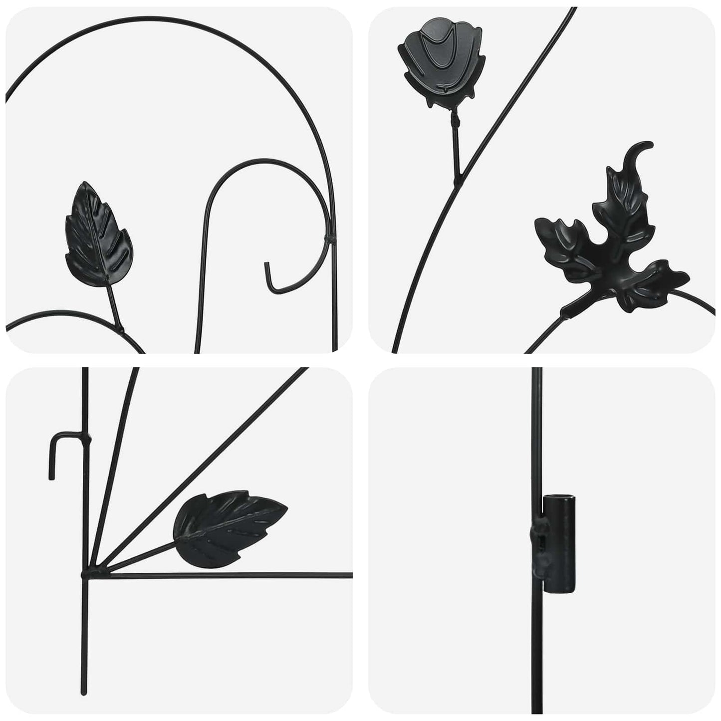 Recinzione per Giardino Traliccio Nero 307 x 54,5 x 0,3 cm