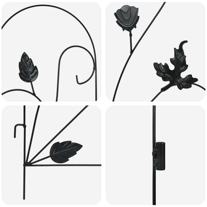 Recinzione per Giardino Traliccio Nero 307 x 54,5 x 0,3 cm