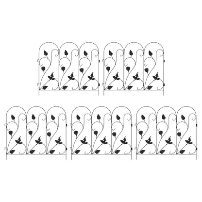 Recinzione per Giardino Traliccio Nero 307 x 54,5 x 0,3 cm