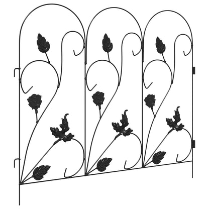 Recinzione per Giardino Traliccio Nero 307 x 54,5 x 0,3 cm