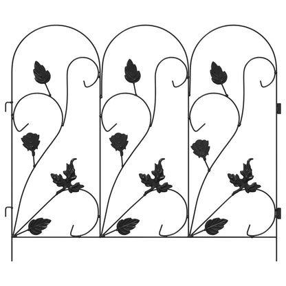 Recinzione per Giardino Traliccio Nero 307 x 54,5 x 0,3 cm