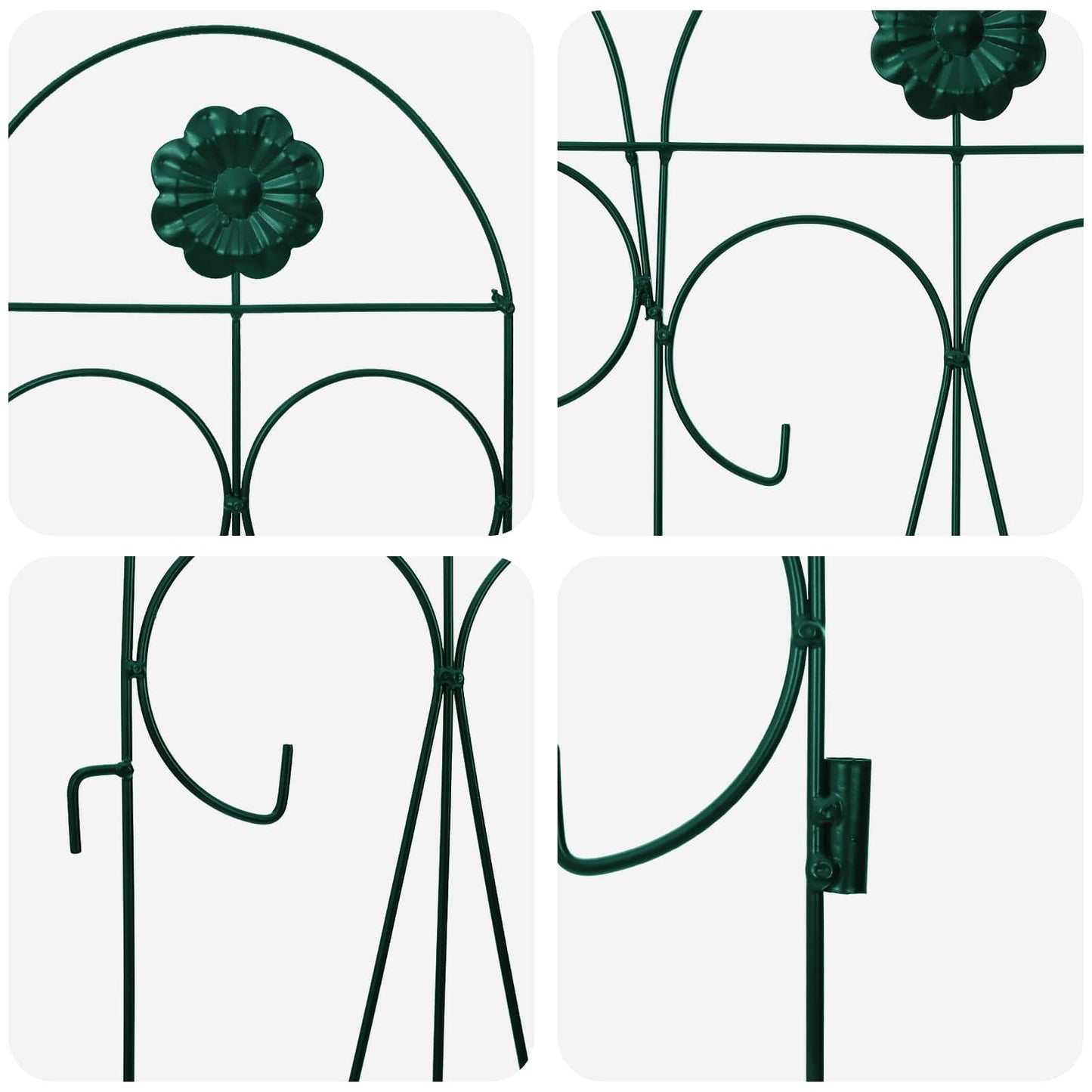 Recinzione per Giardino Traliccio Verde 305,5 x 55,5 x 0,3 cm